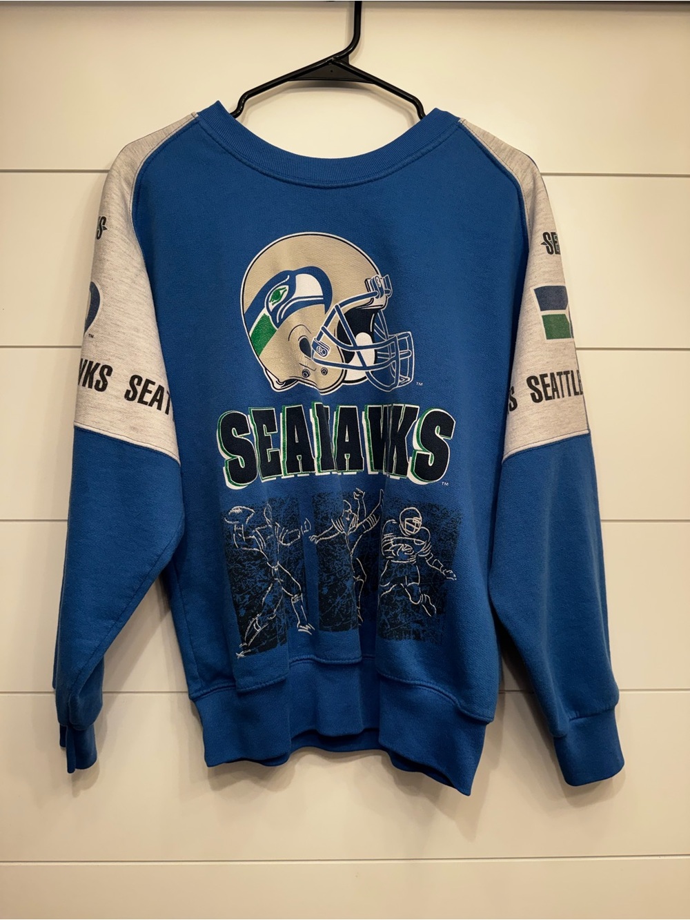 Seattle Seahawks Blue Graphic Pullover Sweatshirt